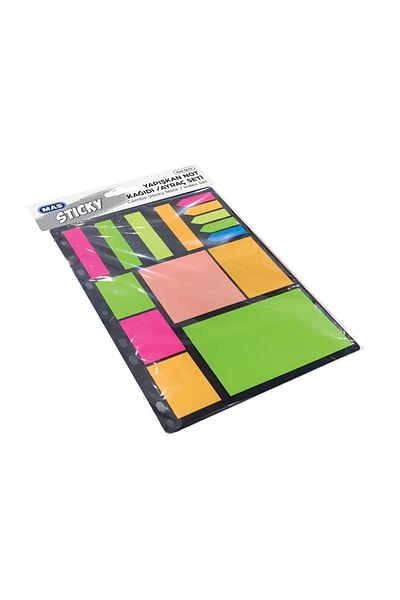 Mas 3674 Combo Adhesive Note Paper/Paper Mixed Set 18s