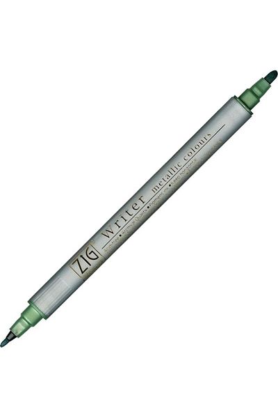 Zig Zig Calligraphy Pen Metallic Green