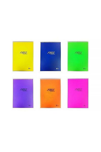 KESKİN COLOR Keskin Free Office A4 Spiral Notepad Striped 100 Yp