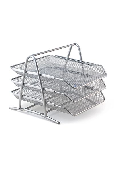 Mas 523 Silver Perforated Document Rack Set of 3