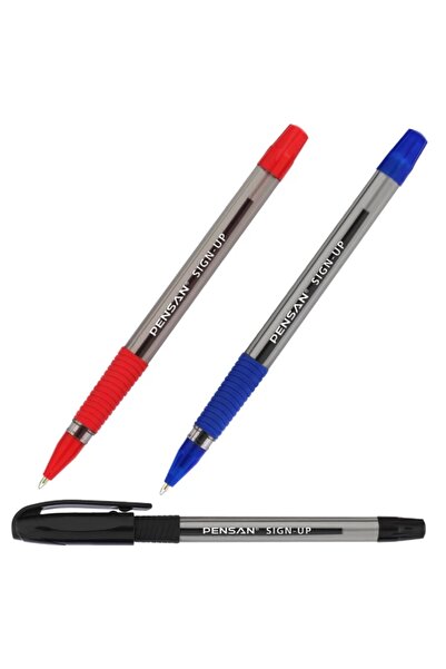 Pensan Tükenmez Kalem Sign Up 1 Mm Kırmızı 2410 - 12'li Paket