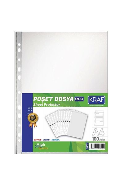 KRAF Eco A4 Bag File - 100 Pieces 1007