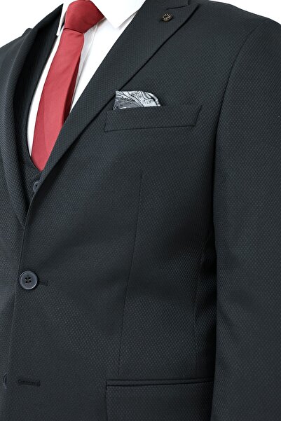 Presto Black Slimfit Vest Suit - 6 Drop 778-001