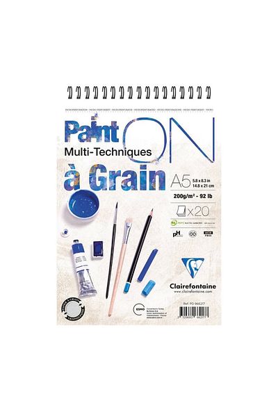 Clairefontaine Esmo Claırefontaıne Paınt-on A Graın A5 Top Spiral Multi-Purpose