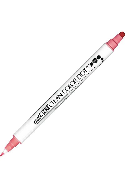 Zig Clean Color Double Tip Dot Pen Tc-6100 021 Salmon