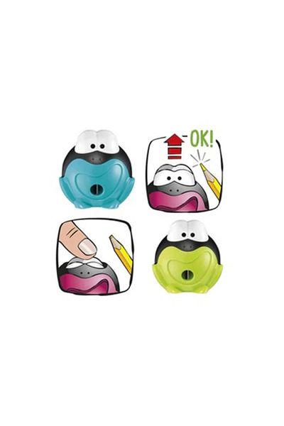 Maped 17711 Croc Signal Single Hole Pencil Sharpener with Chamber