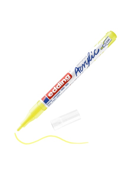 Edding Eddıng 5300 No:065 Akrilik Kalem Ince Uçlu 1-2mm Fosforlu Sarı