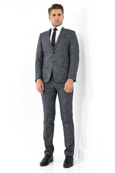 Presto بدلة Slimfit للرجال مع سترة 6 Drop Navy 786-022
