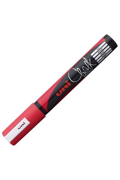 UNİ-BALL Uni Chalk Water Based Black Board Marker 1.8-2.5 Red