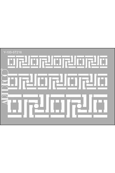 Artdeco Stencil A4 Border 216