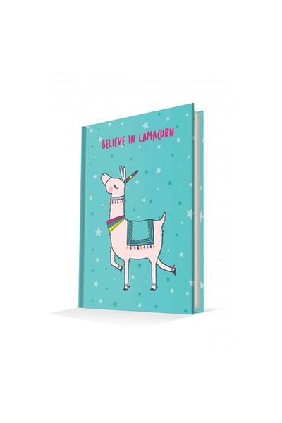 DEFFTER Sprıng 2021 Lamacorn 14x20 غطاء صلب دفتر ملاحظات مبطن 96
