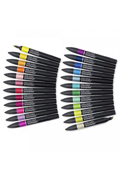 Winsor Newton وينسور ونيوتون0290030 طقم تصميم الطالب بروماركر مع حقيبة 24 بوصة