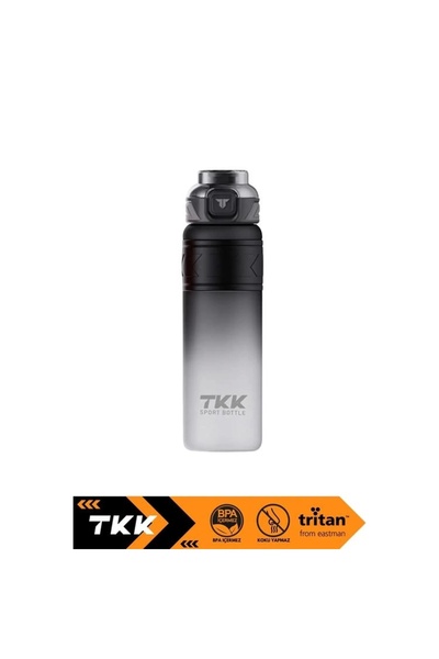 TKK VAGONLİFE T1020G TKK SOFT TOUCH TRİTAN PİPETLİ MATARA 800ml  SİYAH-BEYAZ