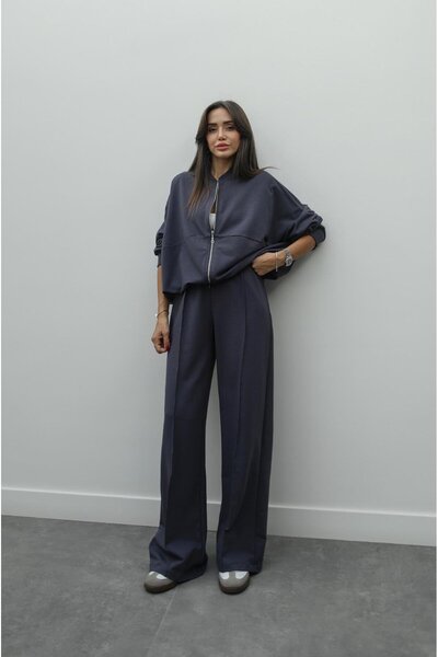 Havoş Sötétkék Faye cipzáras pulóver tréningruha szett