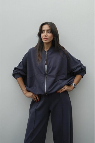 Havoş Sötétkék Faye cipzáras pulóver tréningruha szett