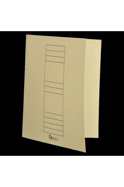 Bafix Pack of 50 Yellow Full Cover File Cardboard
