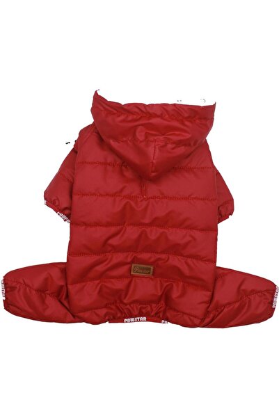 Pawstar Kırmızı Sport Romper Orta Ve Büyük Irklar Için Tulum-mont Yağmurluk K...