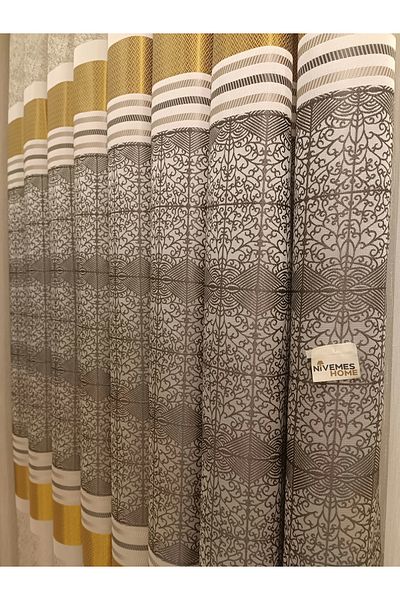 NİVEMESHOME Nivemeshome Monza V-2002 Atlantis Classic 1/3 Frequent Pleated Background Curtain Apm