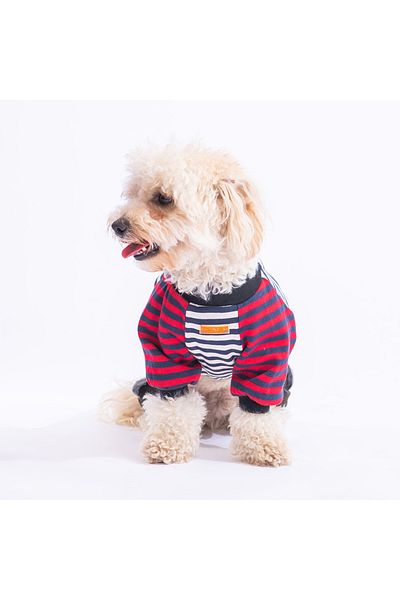 Pawstar Navy Blue Foodie Dog Jumpsuit Dog Outfit Cat Outfit
