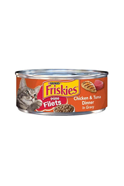 Friskies طعام القطط الرطب من برايم فيليه بالدجاج والتونة 156 جرام