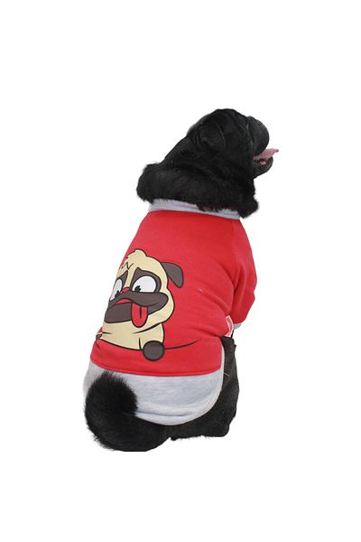 Pawstar Red Pug Sweat Cat Dog Sweat Cat Dog Outfit