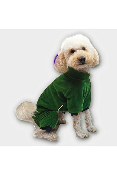 Pawstar Dark Green Smile Jumpsuit Cat Dog Jumpsuit Cat Dog Outfit