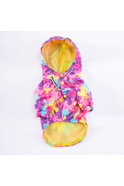Pawstar Rosea Camouflage Mesh Medium and Large Breed Dog Coat Dog Raincoat Dog Dress Dog Outfit