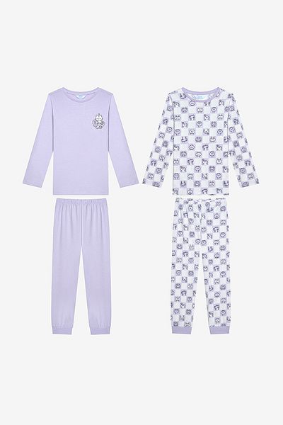 Penti Cotton Girl's Caticorn 2-Piece Multicolored Pajama Set