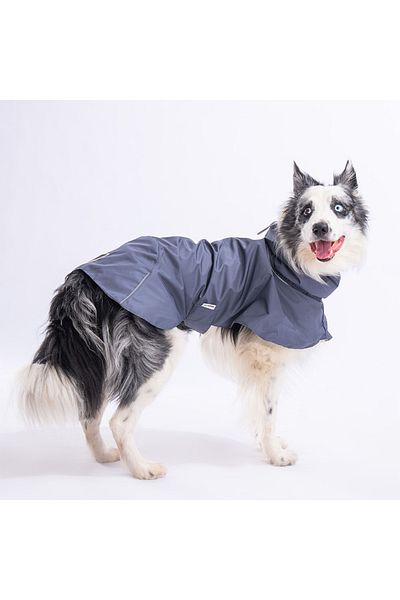 Pawstar Gray Colombia Medium and Large Breed Dog Raincoat Dog Apparel Dog Dress