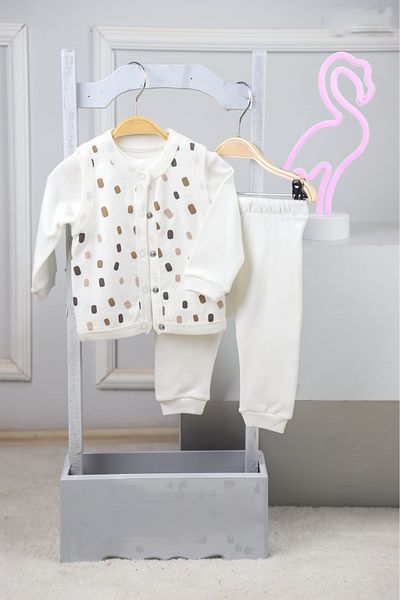 Arafım Butik Sleeveless Printed Vest Elephant Printed Bady Elastic Pants