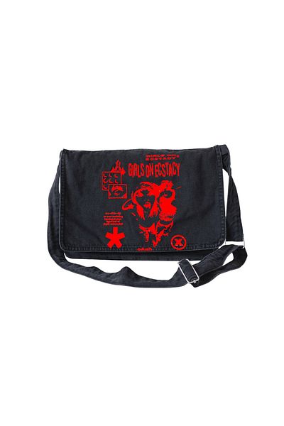 DEEFWEAR Girls on Printed Denim Messenger Bag