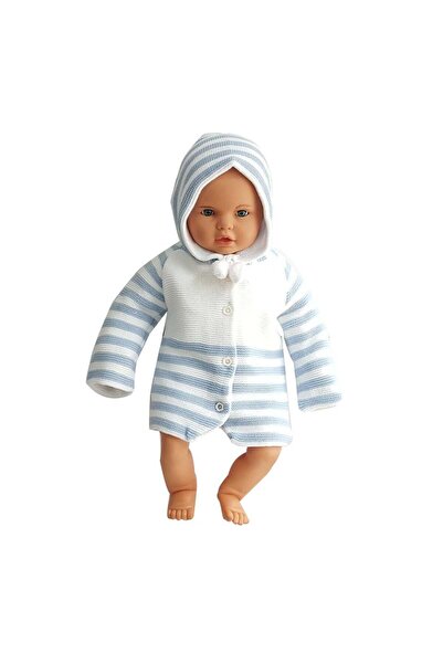 bebegen Blue Striped Knitwear Baby Cardigan