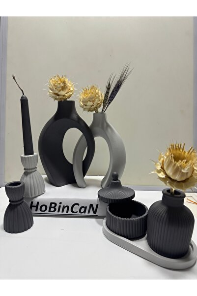 BLANJ sarmaşik sevgili vazo seti mumluk sunumluk tabak takı kutusu