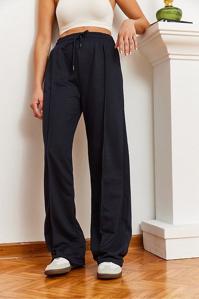 Bianco Lucci Lässige Damen-Jogginghose mit weitem Bein 2396 60751003