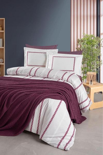 Luoca Patisca FONTANA DOUBLE PERSON BED COVER Duvet Cover Set DAMSON