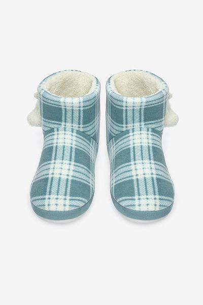 Penti Checked Hellgrüne Heimstiefel