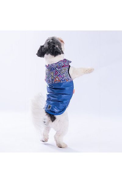 Pawstar Navy Blue Diametro Puff Vest Dog Vest Dog Apparel Dog Raincoat