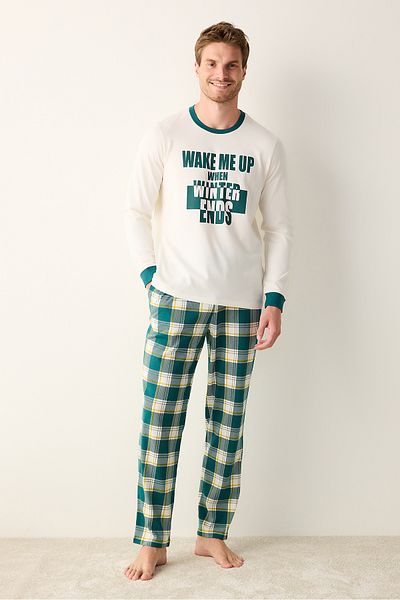 Penti Wake Me Multicolor Trousers Pajama Set