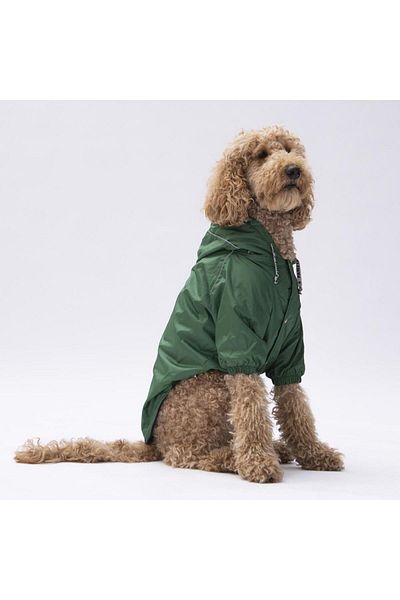 Pawstar Green Pluvia Large Dog Coat Large Breed Raincoat Dog Apparel