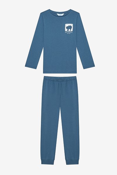 Penti Cotton Boy Croco 2-Piece Multicolor Pajamas Set
