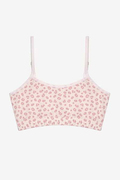 Penti Girl's Pinky Leopard 2-Piece Multicolor Crop Short Top