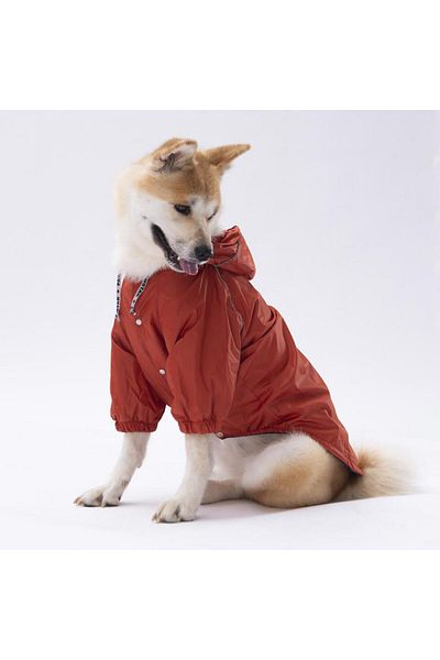 Pawstar Orange Pluvia Large Dog Coat Large Breed Raincoat Dog Apparel