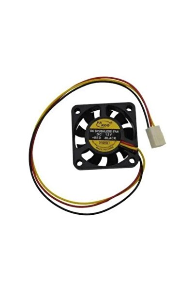 KEEPRO 5 cm 12 Volt Fan 12 Volt 5 cm 3 Pin 20 cm Cable Length 50X50X10Mm Fan