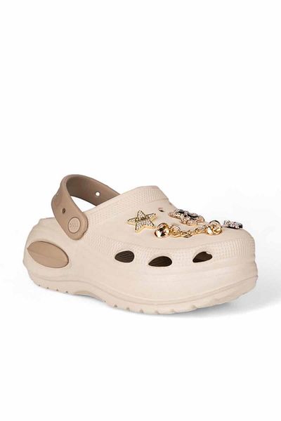 rekorsport Women's High-Sole and Rhinestone Slippers - Comfort Daily Shoes for Sea, Pool, Sabo, Doctor, Nurse and Hospital