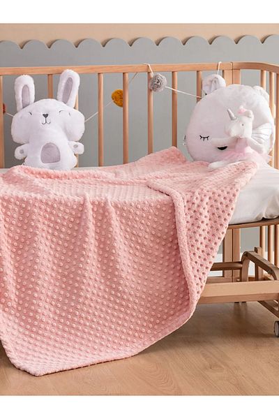 LC Waikiki Lcw Home - Pink Bud Patterned Wellsoft Baby Blanket 90X110 cm