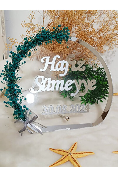 Elzem Ahşap İsimlik Lazer Kesim - Kişiye Özel Üretim Gold/Gümüş Metal Ayaklı ...