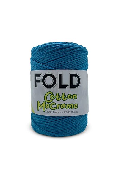 FOLD Βαμβακερό Μακραμέ - Μπλε Βαμβακερό Μακραμέ Βαμβακερό Σχοινί Τσάντα Σχοινί