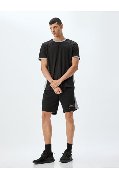Koton Αθλητικό μπλουζάκι με στάμπα Crew Neck - Κοντό μανίκι και παϊδάκια