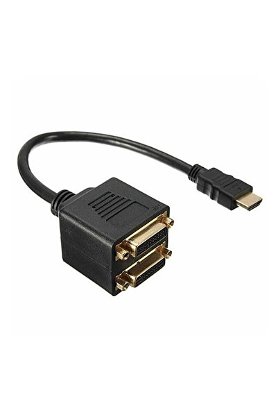 İpoint HDMI Male to 2X Dvi 24+5 Female Converter Splitter Cable