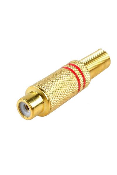 KEEPRO Female RCA Jack Male RCA Jack Male Female RCA Metal Gold Jack